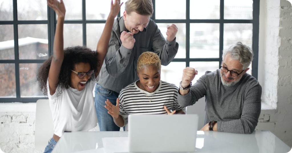 Team celebrating success