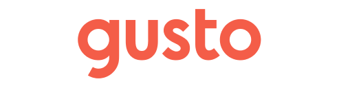 Logo of HR-platform Gusto, which can be integrated with Siffi
